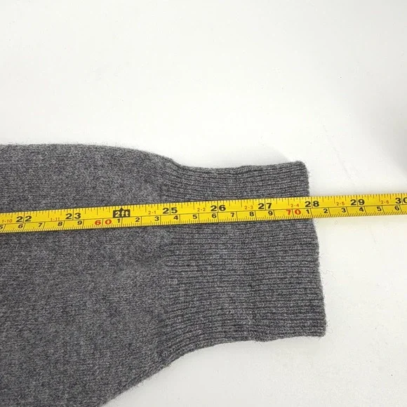 Brooks Brothers Mens 42 Lambswool Cardigan Sweater Grey Knitted in England VNeck - Picture 7 of 7